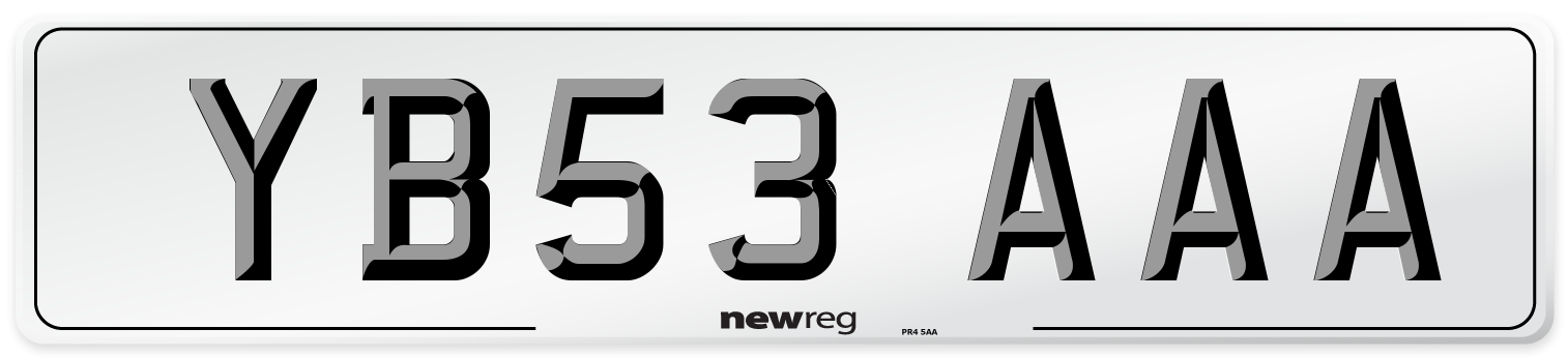 YB53 AAA Number Plate from New Reg